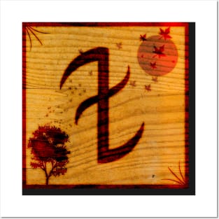 Wood Burned Deflect Rune Posters and Art